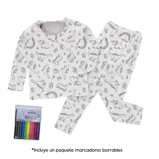 PINTUPIJAMA COLOREABLE😍 PARA NIÑOS 😍 + SET 24 Marcadores Lavables